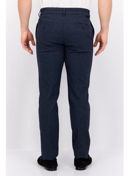 Robe Di Kappa Men Slim Fit Textured  Chino Pants, Blue  - Image 3