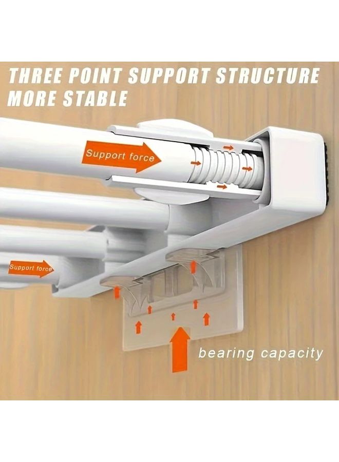 4pcs Strong Plastic Shelf Support Pegs Self Adhesive Cabinet Clips Bookshelf Organizer - Image 3