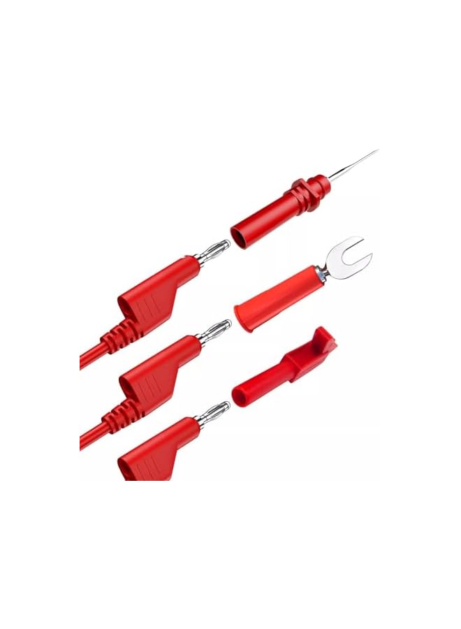 PROMASS Banana Plug Test Kit 4mm Colorful Silicone Banana to Banana Plug Test Kit for Multimeter Clip & U-type Probe(P1036B)  - Image 4