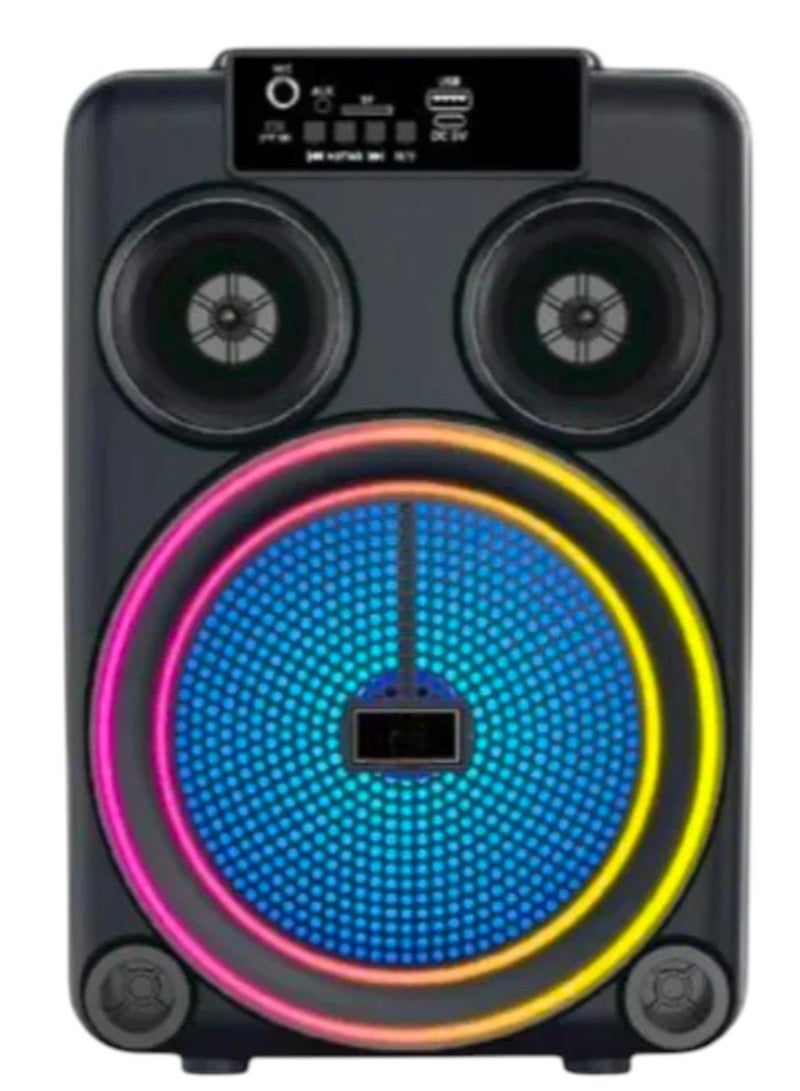 كراون مكبر صوت ملون محمول مزود بإضاءة LED ملونة مقاس 8 بوصات ومكبر صوت Barrel Audio 5.0 مزود ببلوتوث - Image 2