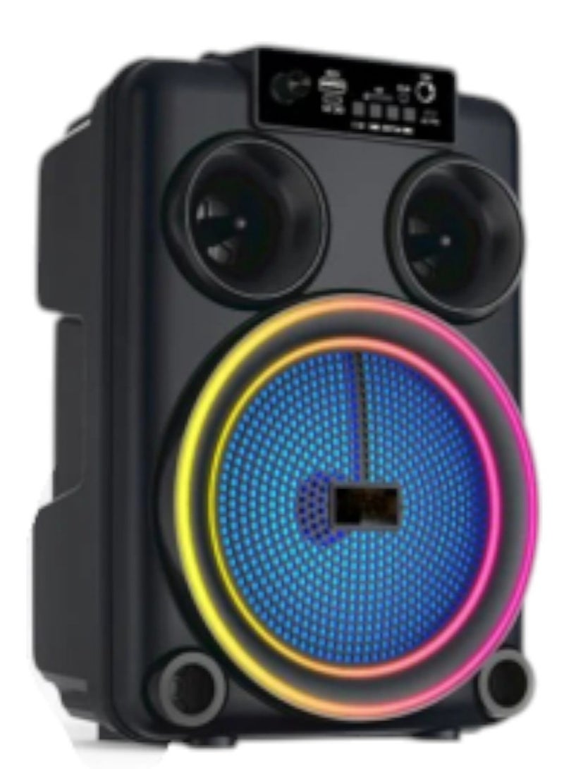 كراون مكبر صوت ملون محمول مزود بإضاءة LED ملونة مقاس 8 بوصات ومكبر صوت Barrel Audio 5.0 مزود ببلوتوث - Image 3