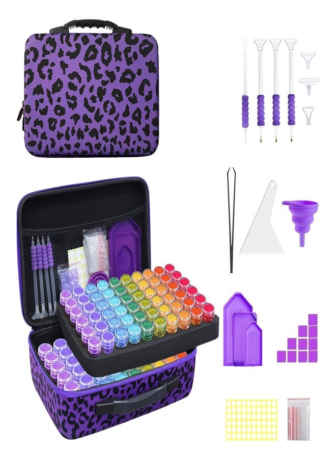 ZORETCO Diamond Painting Storage Box, 60 Slots Bead Storage Containers with Tools Kit for Diamond Art Accessories Craft Jewelry Beads Organizer - Image 1