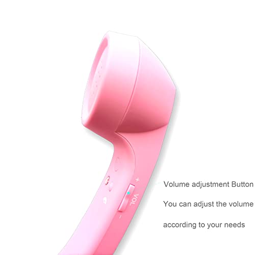 ENJOY-UNIQUE Wireless Retro Telephone Handset and Wire Radiation-Proof Handset Receivers Headphones for a Mobile Phone with Comfortable Call (Pink) - Image 4