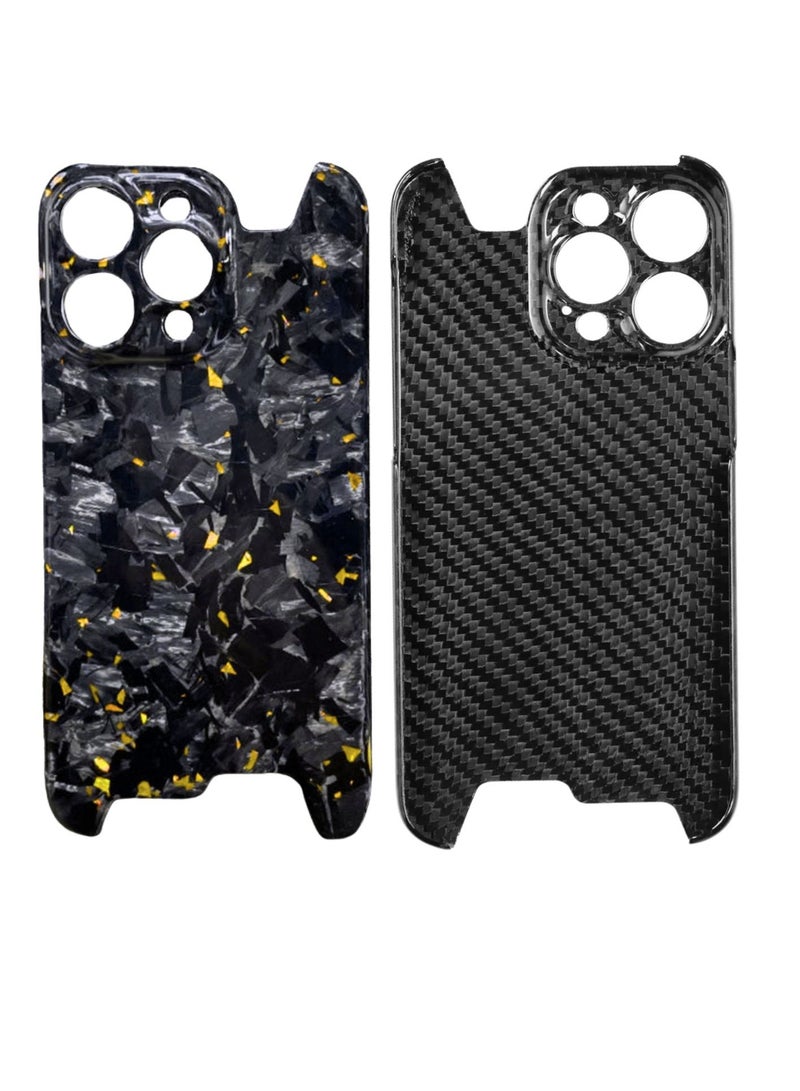 SOLARAE Real Aramid Carbon Fiber Ultra Thin Case Cover For iPhone 15 Pro Max (Gold) - Image 1