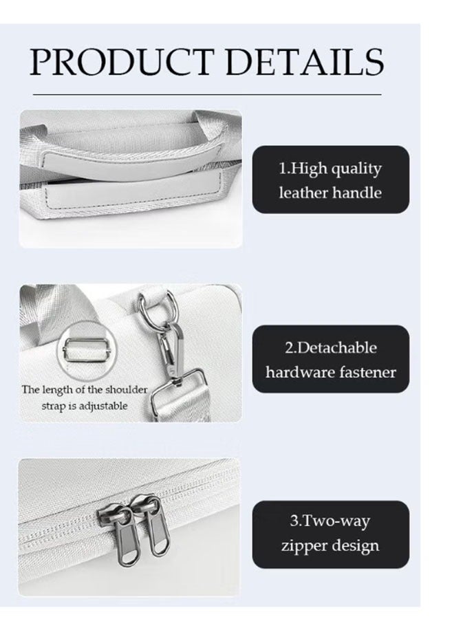 حقيبة لابتوب متعددة الوظائف ثلاثة في واحدة - حقيبة نزهة عمل من قماش أوكسفورد المقاومة للماء، تحمل باليد والحزام مع رباط حقيبة سفر - Image 5