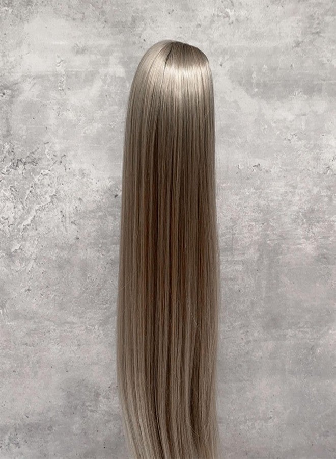 ANGGREK Doll Long Straight Hair, 1/4 Soft Doll Wig Exquisite for Playing (Gridelin) - Image 2