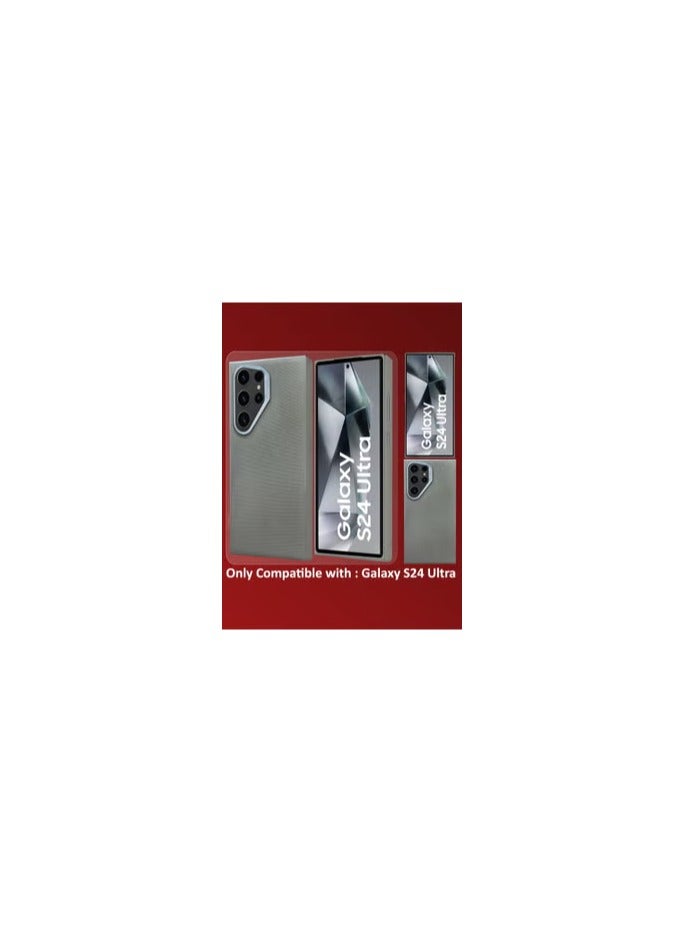 CATANES Samsung Galaxy S24 Ultra Vegan Leather Case Cover, Slim Fit, Raised Edges for Camera and Screen Protection - Image 2