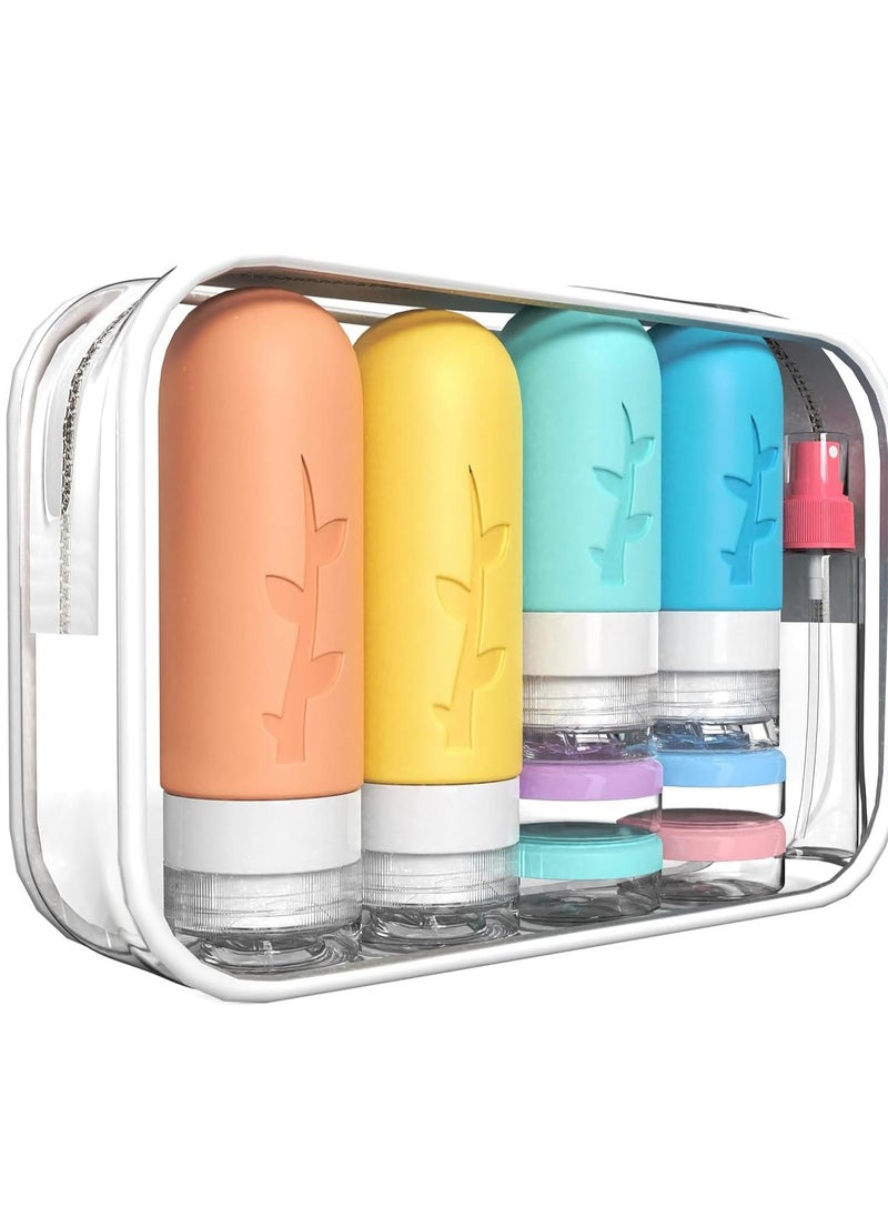Generic - Travel Bottle Set for Toiletries, 16 Pcs Leak-Proof Container Portable Refillable Toiletries Empty Bottles for Shampoo, Conditioner, Lotion, Liquid - Image 1