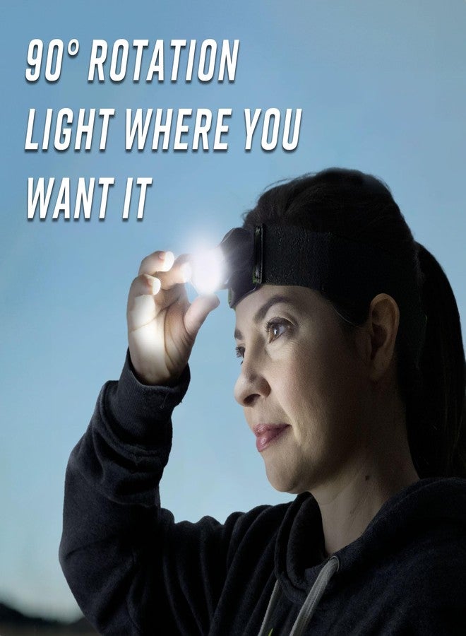 Noxgear Head Light 500 Lumen Lightweight Headlamp - 100° Wide Flood Beam - USB-C Rechargeable - IP-64 Waterproof - 2 Brightness Modes - Camping Accessories Gear for Hiking, Running, Reparing, Fishing, - Image 3