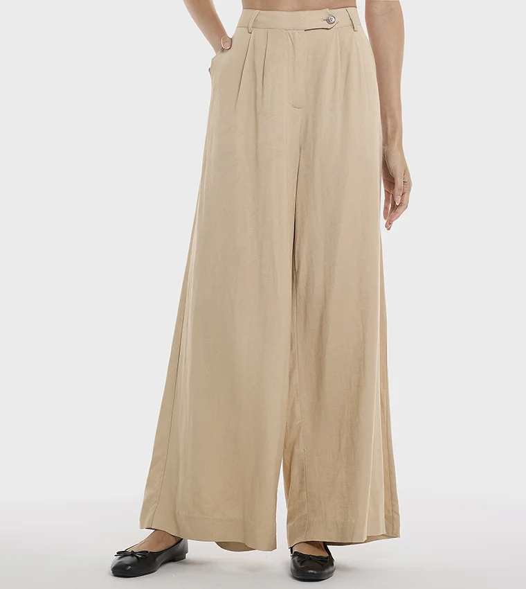 بي سي بي جي BCBG Linen Blend Plain Trousers