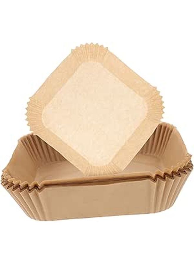 Air Fryer Paper Liners 100 Pcs Non Stick Parchment Pads Oil Absorbing Baking Sheets - Image 1