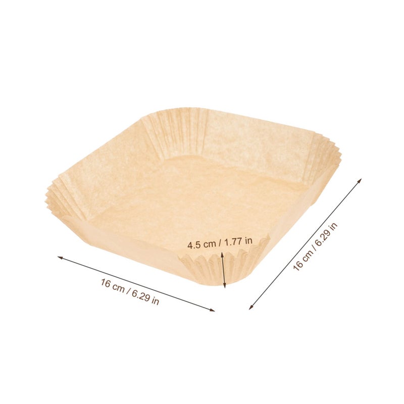 Air Fryer Paper Liners 100 Pcs Non Stick Parchment Pads Oil Absorbing Baking Sheets - Image 3