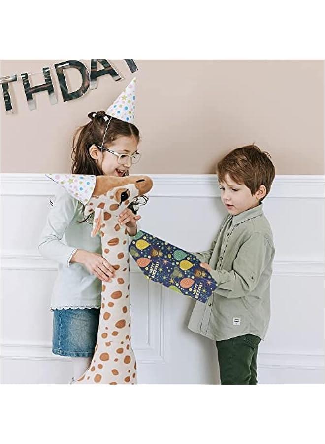 FYLX Happy Animals Dinosaur Party Birthday  Wrap Paper 6 Sheets of 20x28 inches per Sheet Kraft Design - Image 4