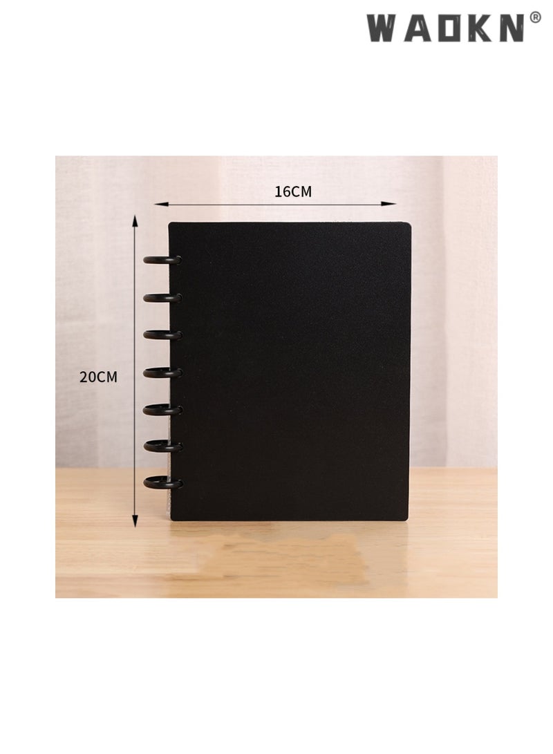 دبليو أيه أو كي أن 20 صفحة بطاقة الألبوم أربعة قصر الشبكة DIY ألبوم الصور، ألبوم الصور فوتوكارد بيندرحامل كتاب بطاقة الأعمال فتاة نجمة مطاردة بطاقة الفطر هول بطاقة ألبوم الصور، بطاقة صغيرة ألبوم الكتاب، أسود - Image 4