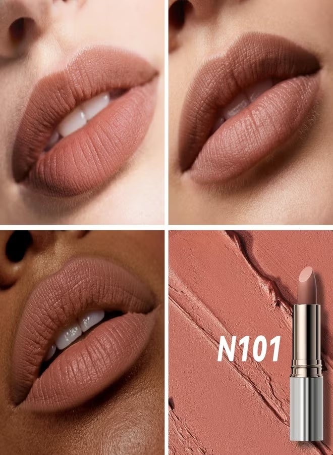 MAANGE Lipstick, Matte Lipstick Long Lasting Transfer-Proof Waterproof & Hydrating Lip Makeup, Full Coverage for a Nourishing Pout,1 Count-N101 - Image 2