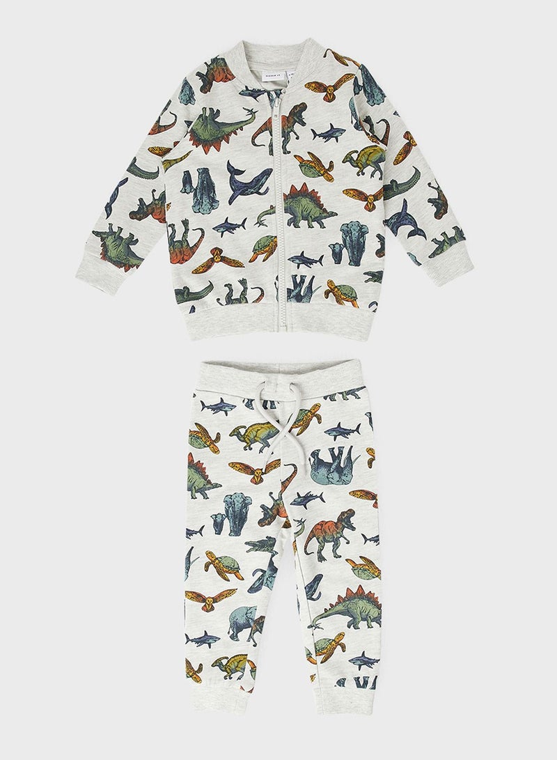 NAME IT Kids Dino Print Tracksuit - Image 1