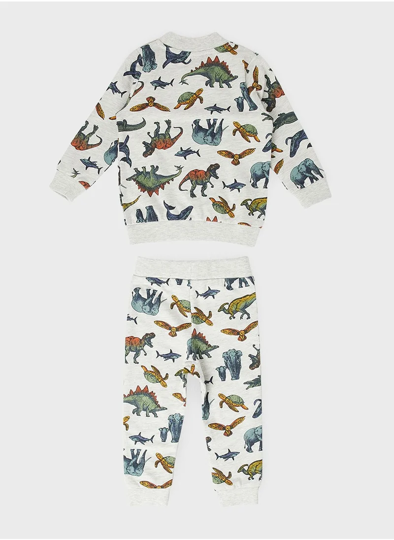 NAME IT Kids Dino Print Tracksuit