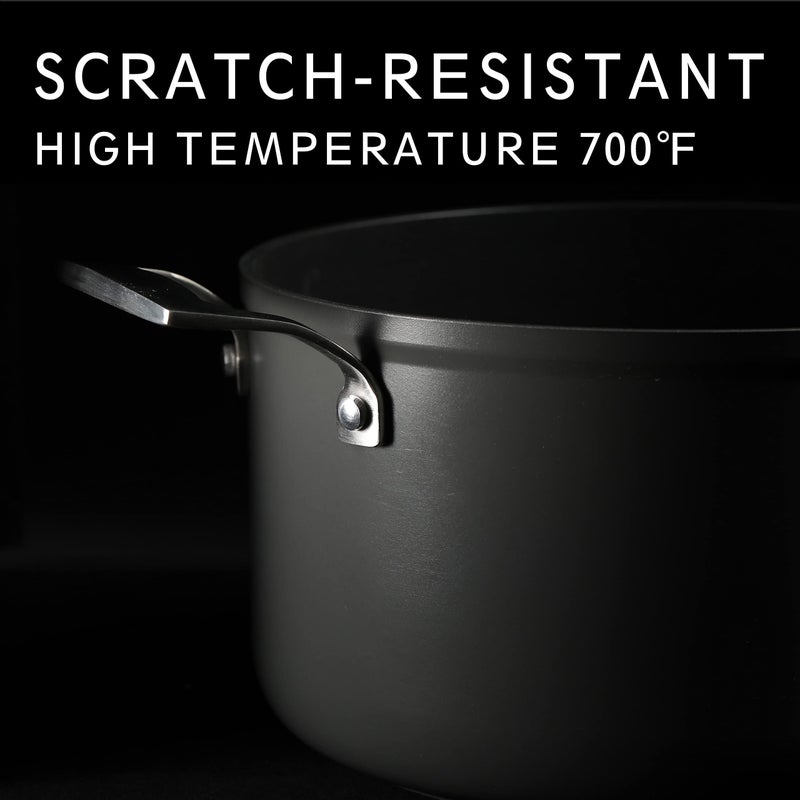 MSMK 1.5 Quart Saucepan with lid, Burnt also Non stick, Induction, Scratch-resistant, Small Cooking Pot - Image 2