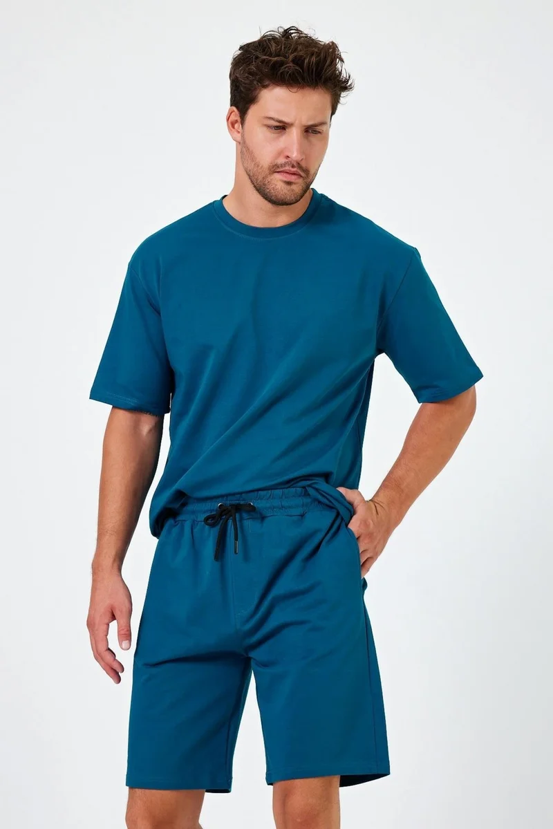 الكسندر جاردي Pocket Tied T-Shirt-Shorts Set (E24-Ab-Ts-Şt)