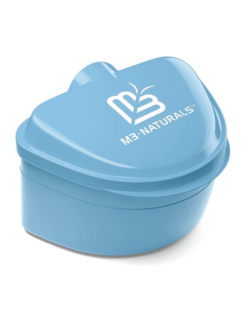 M3 Naturals Denture Bath Case and Retainer Case FSA HSA Approved Denture Bath Cup for Invisalign Retainers Mouthguards Dentures Cleaner Kit with Strainer Spill-Free Portable Retainer Cleaner Case by M3 Naturals - Image 1