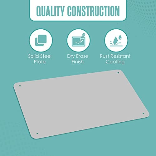 Houseables Magnetic Board, Magnet Board for Wall, Metal Sheets for Magnets, Kids, Bulletin, Hanging, Memo, Plate, Souvenir, Large Display Panel, Photo, Dry Erase, Classroom, Decorative, Black, 18x12” - Image 4