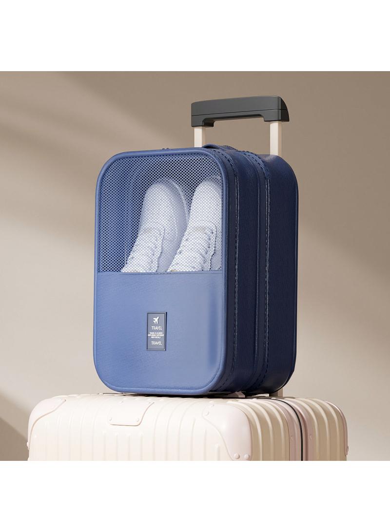 Y&D Shoe Bag Shoes Storage Bag Double-Layer Three-Position Boot Cover Dustproof Travel Handbag Shoe Cover Bag-Blue37*26*20CM