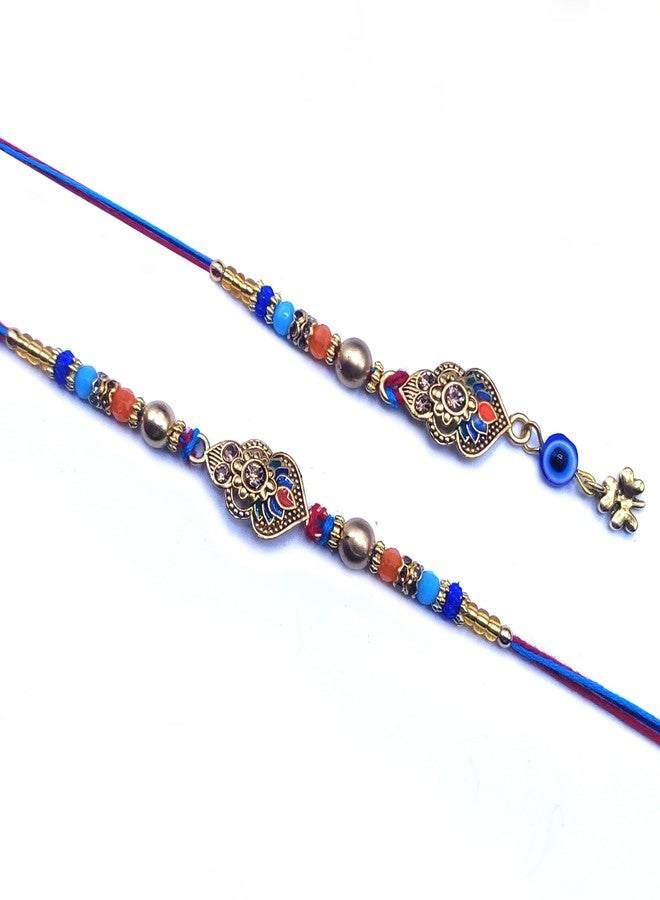 OAFISH Handicraft Storerom presents Traditional Designer Lumba Rakhi for Bhaiya/Bhabhi on Raksha Bandhan gifting - Image 1