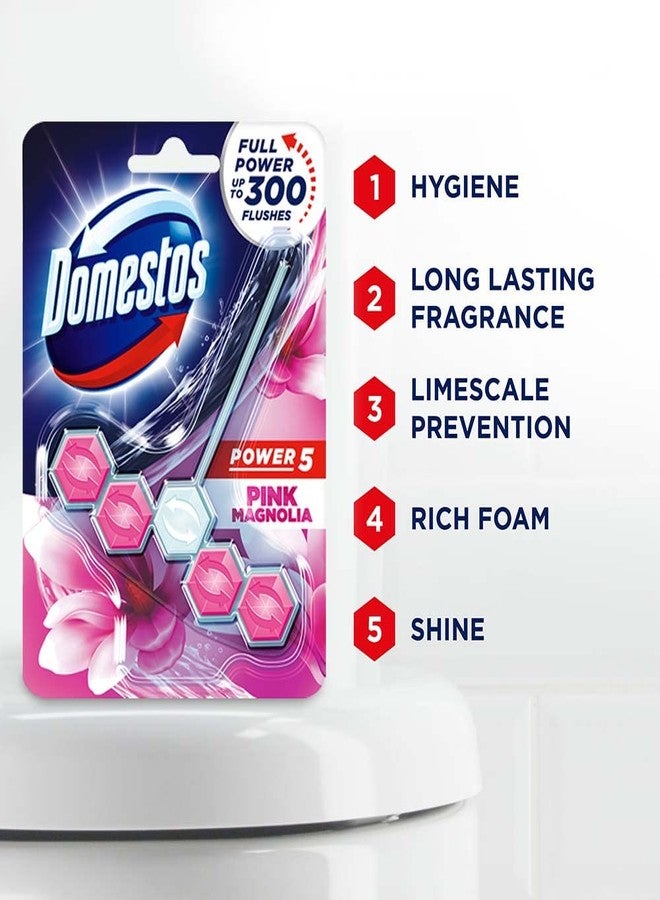 Domestos Power 5 Toilet Blocks 55g Pack of 2 Pink - Image 2