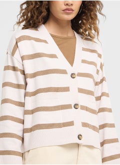 ONLY Stripes Button Down Cardigan  - Image 3