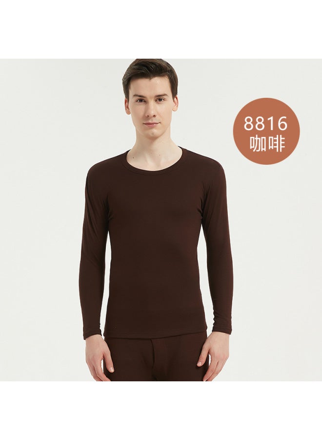 Men's Thermal Underwear Set With Fleece, Seamless Silk Thermal Tops And Pants, High Elasticity For Cold Protection