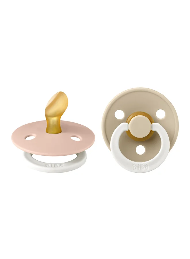 بيبس Colour Anatomical Pacifier 2-Pack Size 1 Latex – Blush GLOW / Vanilla GLOW (0-6 Months)