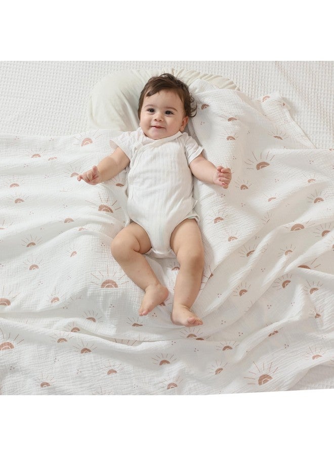 JELLYMONI Muslin Swaddle Blankets for Unisex, 2 Pack Newborn Receiving Blanket, Large 47 x 47 inches Soft Breathable Muslin Baby Blanket for Newborn Boys & Girl - Image 2