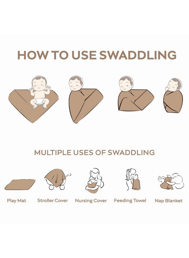 JELLYMONI Muslin Swaddle Blankets for Unisex, 2 Pack Newborn Receiving Blanket, Large 47 x 47 inches Soft Breathable Muslin Baby Blanket for Newborn Boys & Girl - Image 4