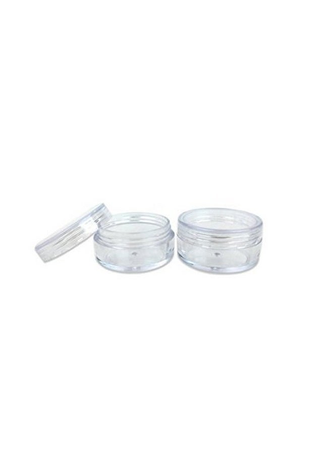 Pana - Beauticom 10g/10ml (0.35 Fl Oz) Round Clear Jars with Round Top Lids for Creams, Lotions, Make Up, Powders, Glitters, and more... (Color: Clear Lid, Quantity: 40 Pieces) - Image 1