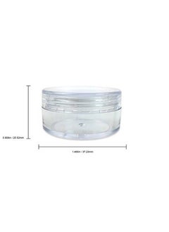 Pana Beauticom 10g/10ml (0.35 Fl Oz) Round Clear Jars with Round Top Lids for Creams, Lotions, Make Up, Powders, Glitters, and more... (Color: Clear Lid, Quantity: 40 Pieces)  - Image 2