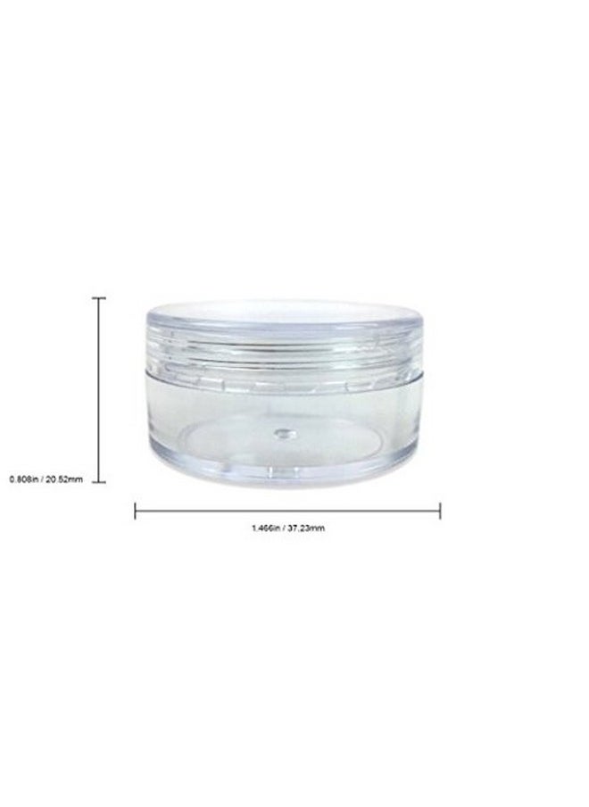 Pana - Beauticom 10g/10ml (0.35 Fl Oz) Round Clear Jars with Round Top Lids for Creams, Lotions, Make Up, Powders, Glitters, and more... (Color: Clear Lid, Quantity: 40 Pieces) - Image 1