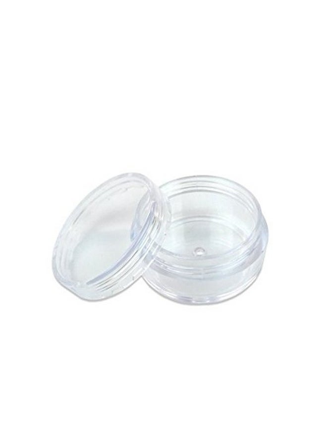 Pana - Beauticom 10g/10ml (0.35 Fl Oz) Round Clear Jars with Round Top Lids for Creams, Lotions, Make Up, Powders, Glitters, and more... (Color: Clear Lid, Quantity: 40 Pieces) - Image 1