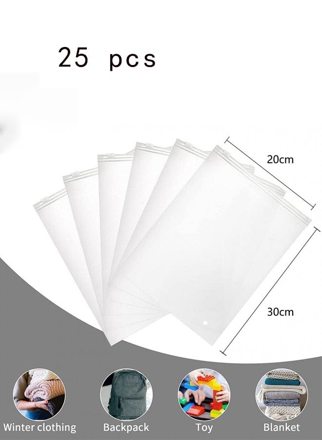 Mikakus clear plastic zipper bags with ventilation holes, resealable, suitable for transport, storage, travel - 20x30 cm, 25 pieces - Image 2
