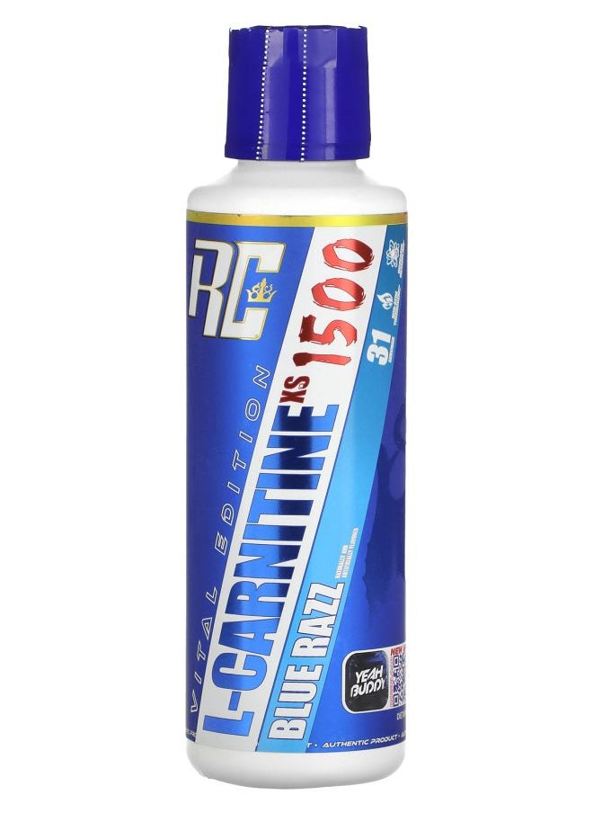 RONNIE COLEMAN Vital Edition L-Carnitine XS 1500 Blue Razz 16 fl oz (473.28 ml) 