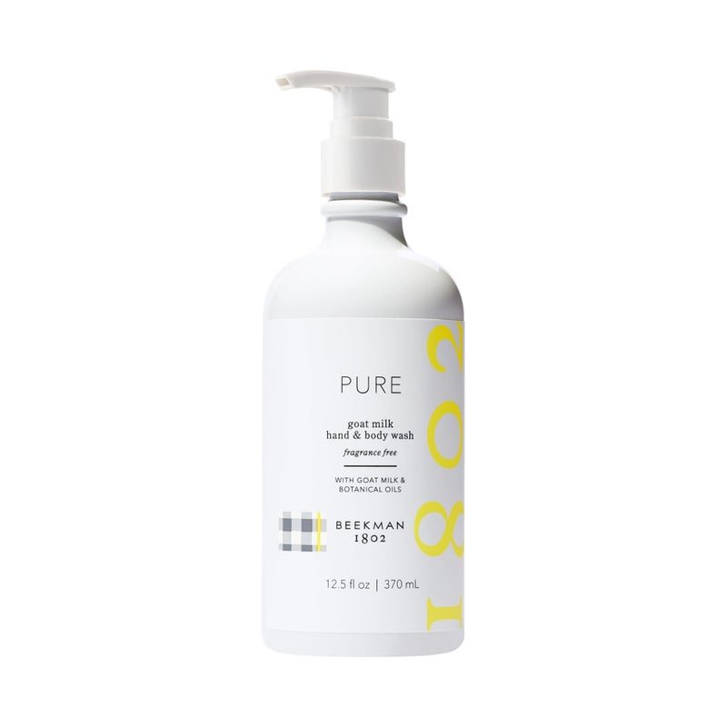 Beekman 1802 Goat Milk Hand Wash â€“ Pure â€“ Fragrance Free â€“ 12.5 fl oz â€“ Moisturizing & Gentle â€“ Good for Sensitive Skin â€“ Cruelty Free â€“ Ready for Use, Pump Inserted - Image 1