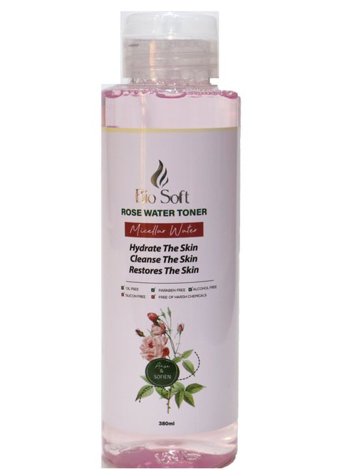 Bio Soft Rose Water Toner Micellar Water 380 ML