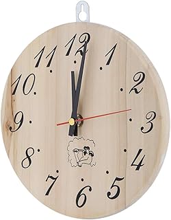 Bewinner 8in Wooden Sauna Clock, Portable Timer Clock for Sauna Room Home Decor Sauna Accessory - Image 1