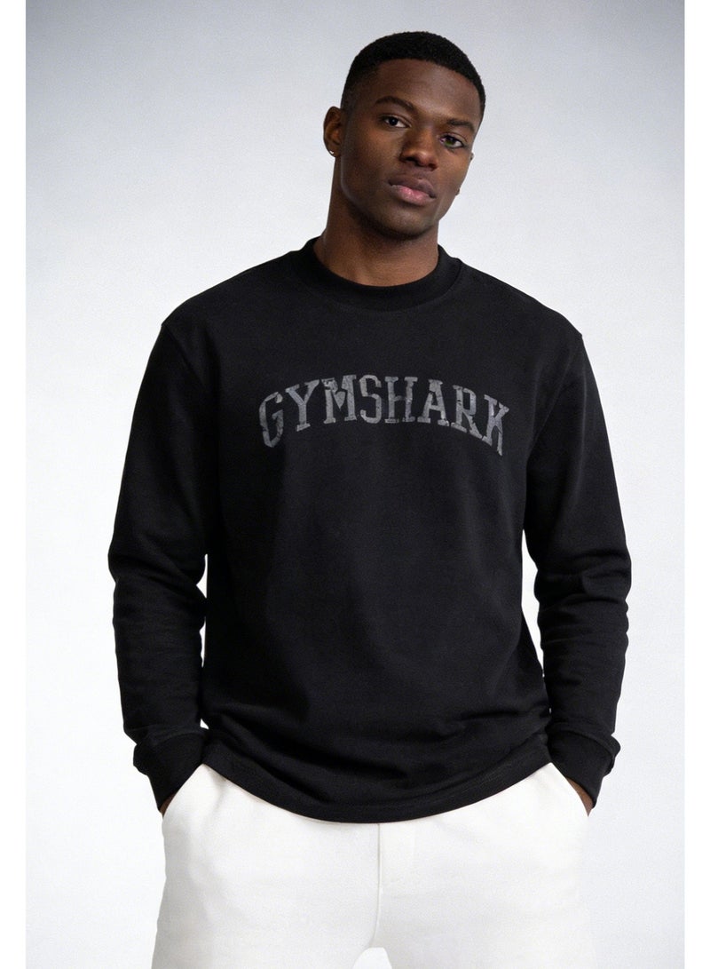 Gymshark Cotton Long Sleeve Shirt T-shirt - Letter Logo Printed, Weighing 320g, Unisex Loose and Comfortable, Soft and Breathable Cotton Fabric, Popular Youth Sports and Leisure Top Soft and Skin friendly. A unique material experience, a must-have for gift surprises. 1:1 quality at mall counters. - Image 1