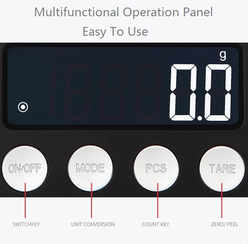 Digital Mini Scale, 500g /0.01g Pocket Scale, Pocket Scale, Electronic Smart Scale, 6 Units, LCD Backlit Display, Tare, Auto Off, Stainless Steel - Image 5