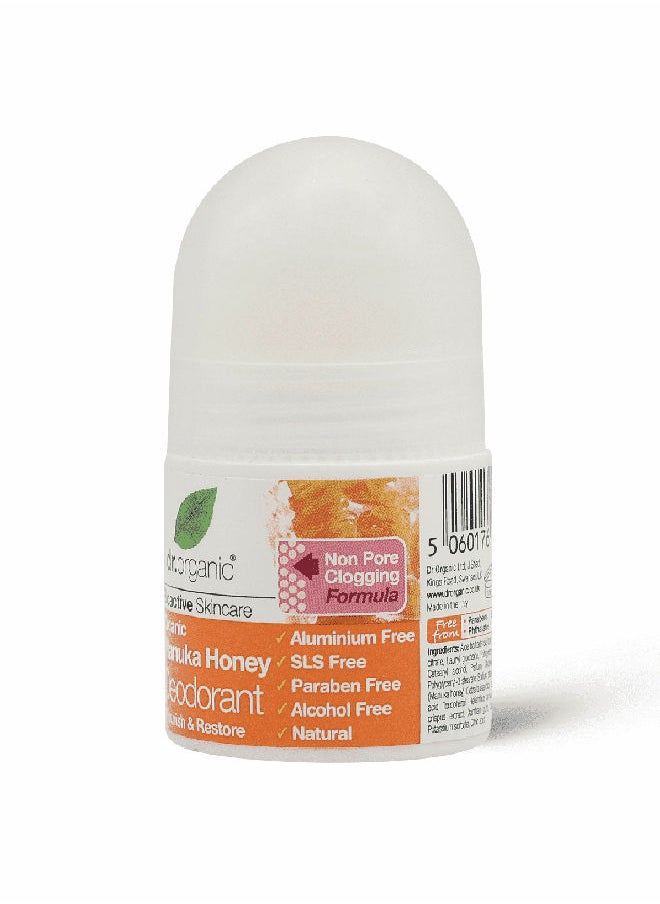 dr.organic - Deodorant Roll-On Manuka - 50 Ml - Image 1