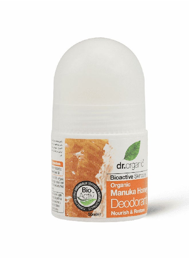 dr.organic - Deodorant Roll-On Manuka - 50 Ml - Image 1