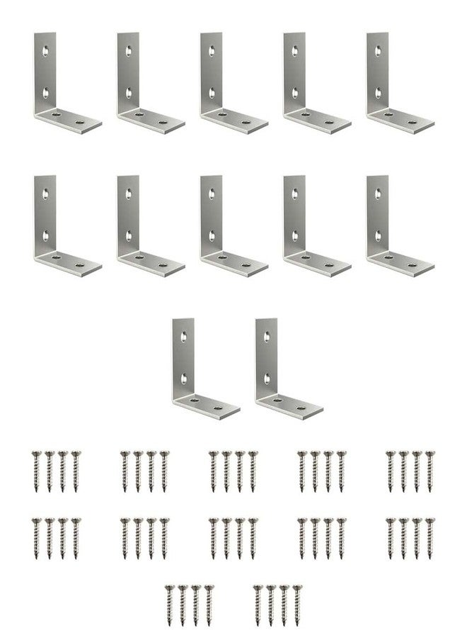Volo L Angle Bracket for Reinforcing Chairs/Tables - Shelf Bracket 40mmx20mm Zinc Plated, L Shape Bracket for Solid Shelf Support, Joint Right Corner Brace (1.5" x 0.75") (40mm X 20mm, 12) - Image 1