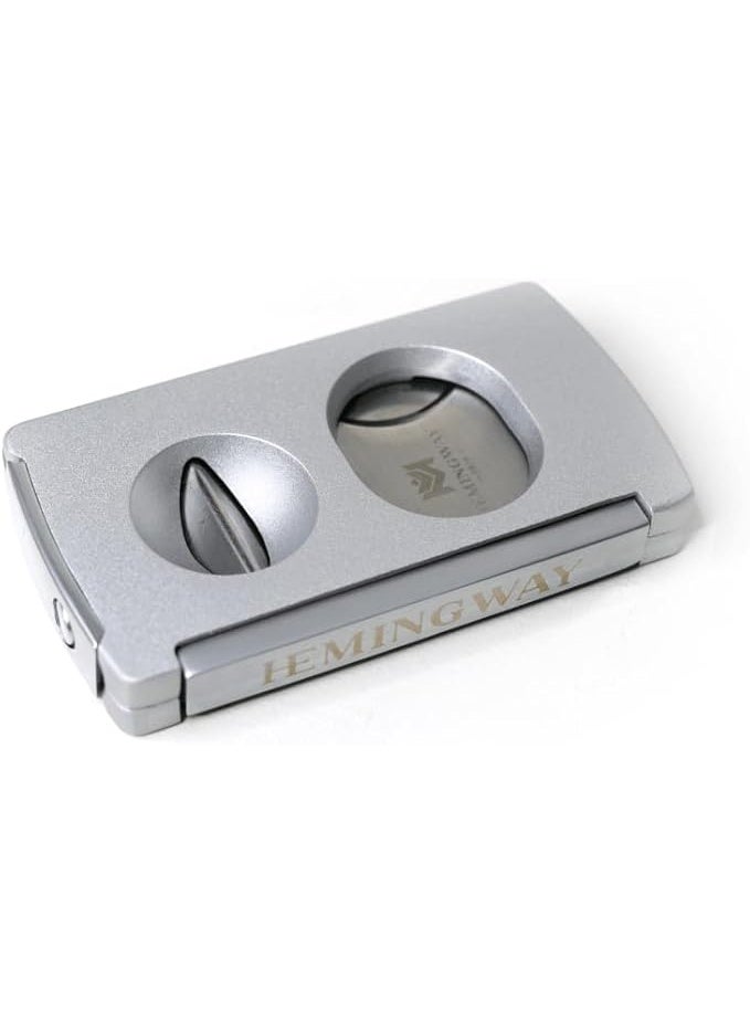 Hemingway Premium Dual Blade Cigar Cutter – Stainless Steel Guillotine Cutter with Round & V Cut - Image 4