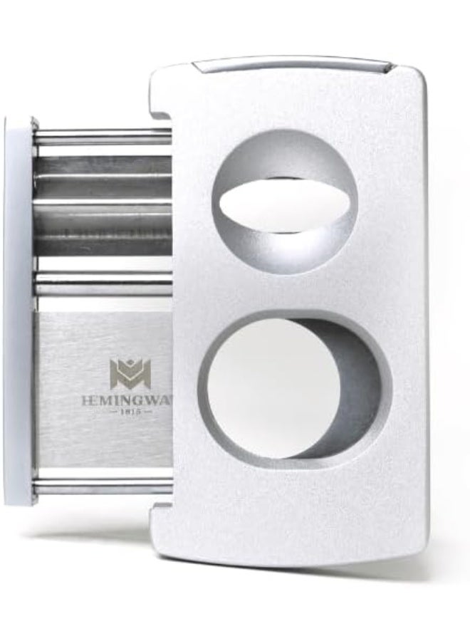 Hemingway Premium Dual Blade Cigar Cutter – Stainless Steel Guillotine Cutter with Round & V Cut - Image 5