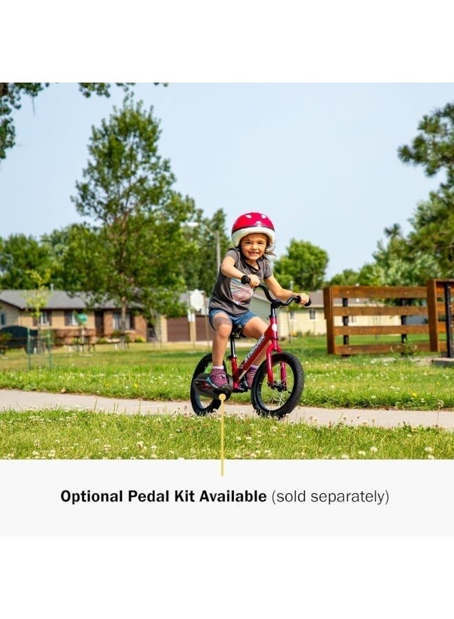 ستردير دراجة سترایدر 14x سبورت للتوازن – دراجة أطفال 2 في 1 مع دواسات اختيارية، خفيفة الوزن ومثالية لتعلم ركوب الدراجة باللون الأحمر - Image 4